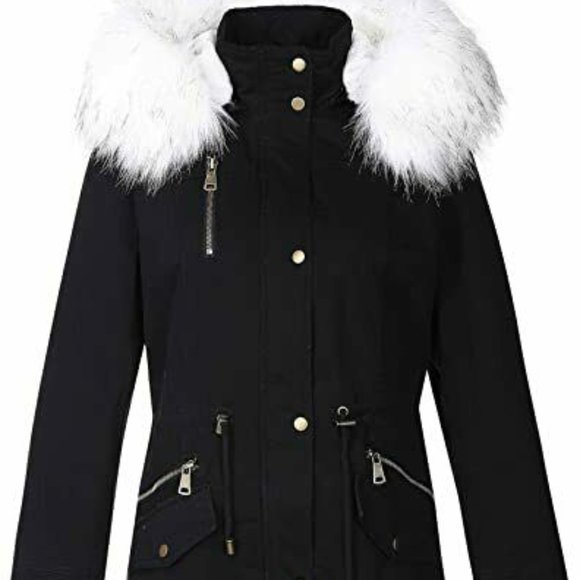 Bellivera Women's Twill Parka Jacket with Faux Fur - Picture 1 of 5